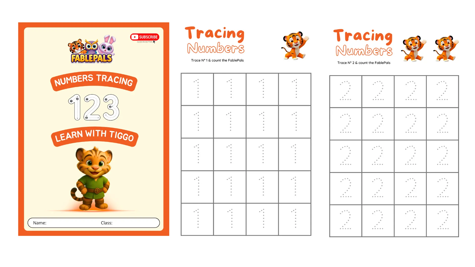 Number Tracing Sheets 0–9 (Digital Download)