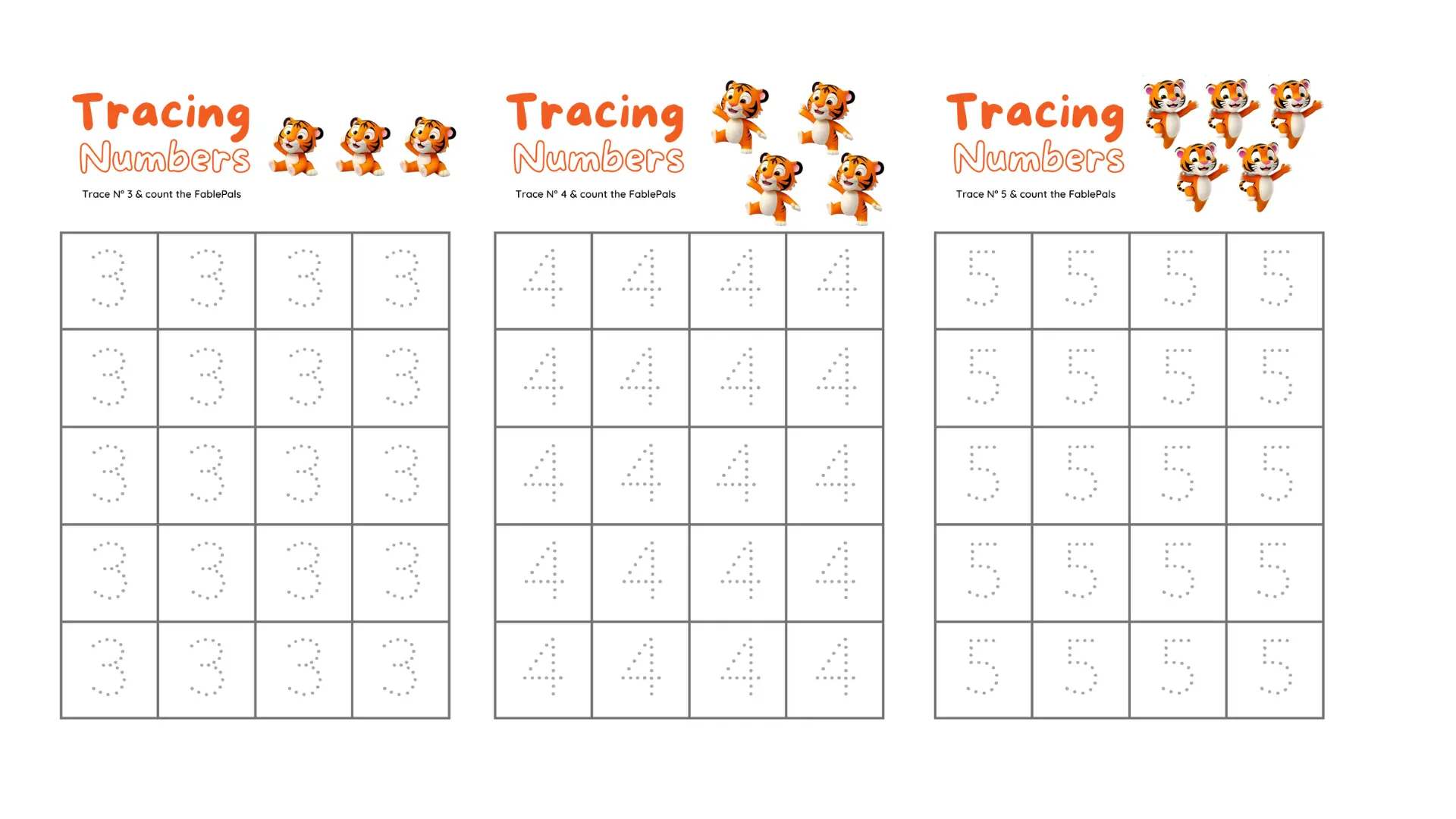 Number Tracing Sheets 0–9 (Digital Download)