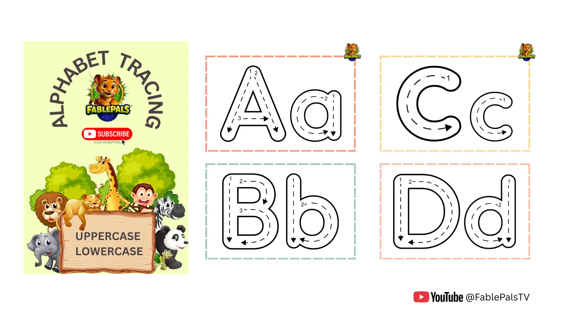 Alphabet Tracing 4 Sheets Bundle (Digital Download)