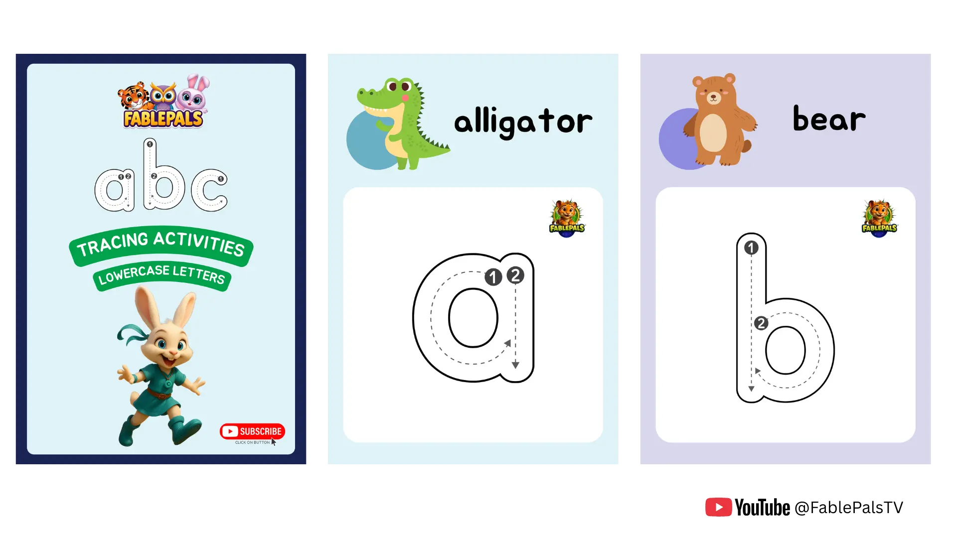 Alphabet Tracing 4 Sheets Bundle (Digital Download)